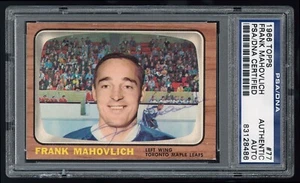 1966 Topps 77 Frank Mahovlich PSA/DNA PSA Autograph Stanley Cup Champs Auto Card - Picture 1 of 2