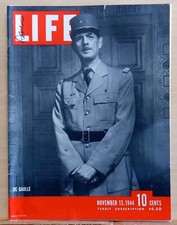 Life Magazine - November 13, 1944 - General Charles de Gaulle - Broadway photos