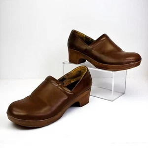 BØC | BØRN Shoes Womens Jaylin Clog Slip On Brown Wooden Platform Size 11 M - Imagen 1 de 15