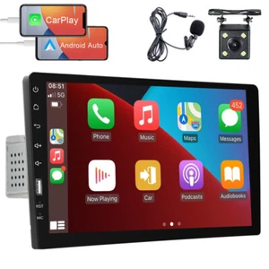 9 "pantalla táctil 1Din Apple / Android Carplay Car Stereo Radio AM FM Bluetooth + MIC - Imagen 1 de 12