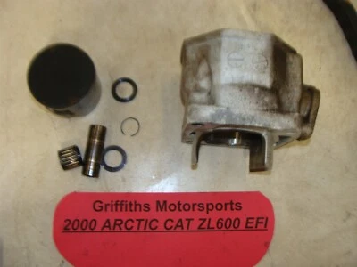 2000 ARCTIC CAT ZL600 EFI oem cylinder piston rings wrist pin bearing std nice - Image 1 of 4