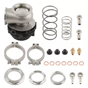 44mm External Cooled Turbo Wastegate V-Band Flange+Dump Ring+Spring Black - Bild 1 von 12