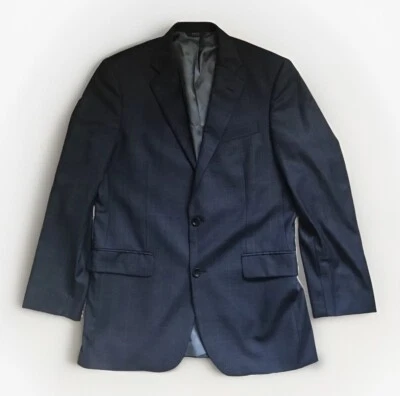 Brooks Brothers Saxxon Gray Plaid 100% Wool Suit Jacket Only Mens 39L Preowned - Image 1 of 4