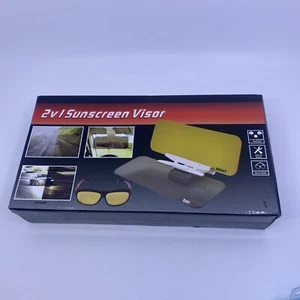 Windshield Sun Shader 2 in 1 Sunscreen Protector Anti Glare Extendable - Picture 1 of 2
