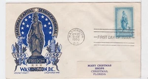 TurtlesTradingPost- Capital 150th Statue 1950 FDC 989 Cover Craft Staehle Cachet - Picture 1 of 1