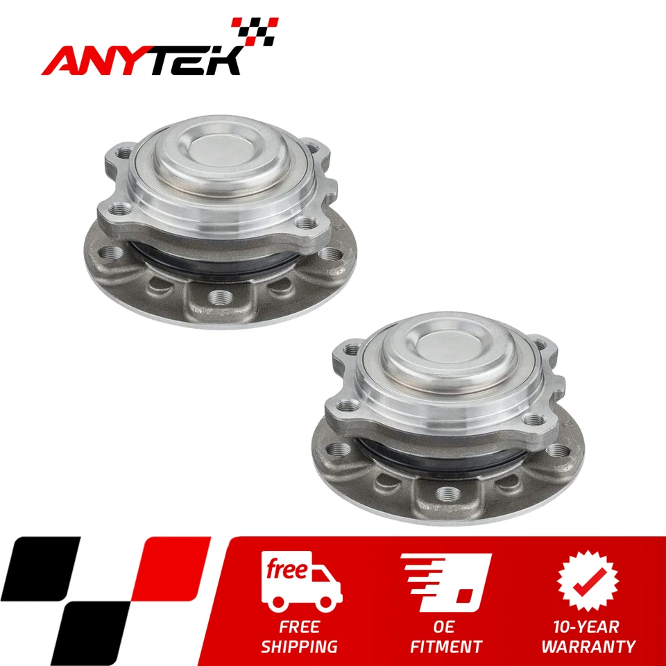 Pair Front Wheel Hub & Bearing for 2010-2015 BMW 528i 535d 535i 550i 640i & more - Image 1 of 4