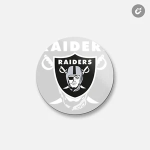 Las Vegas Raiders NFL | 4" x 4" runder dekorativer Magnet - Bild 1 von 2