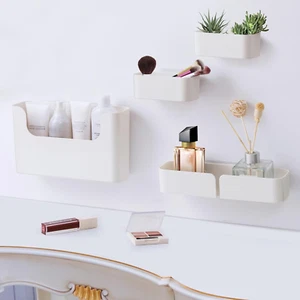 Floating Shelf Wall Mounted Non-Drilling Adhesive Bathroom Organizer Ledge Shelf - Picture 1 of 12