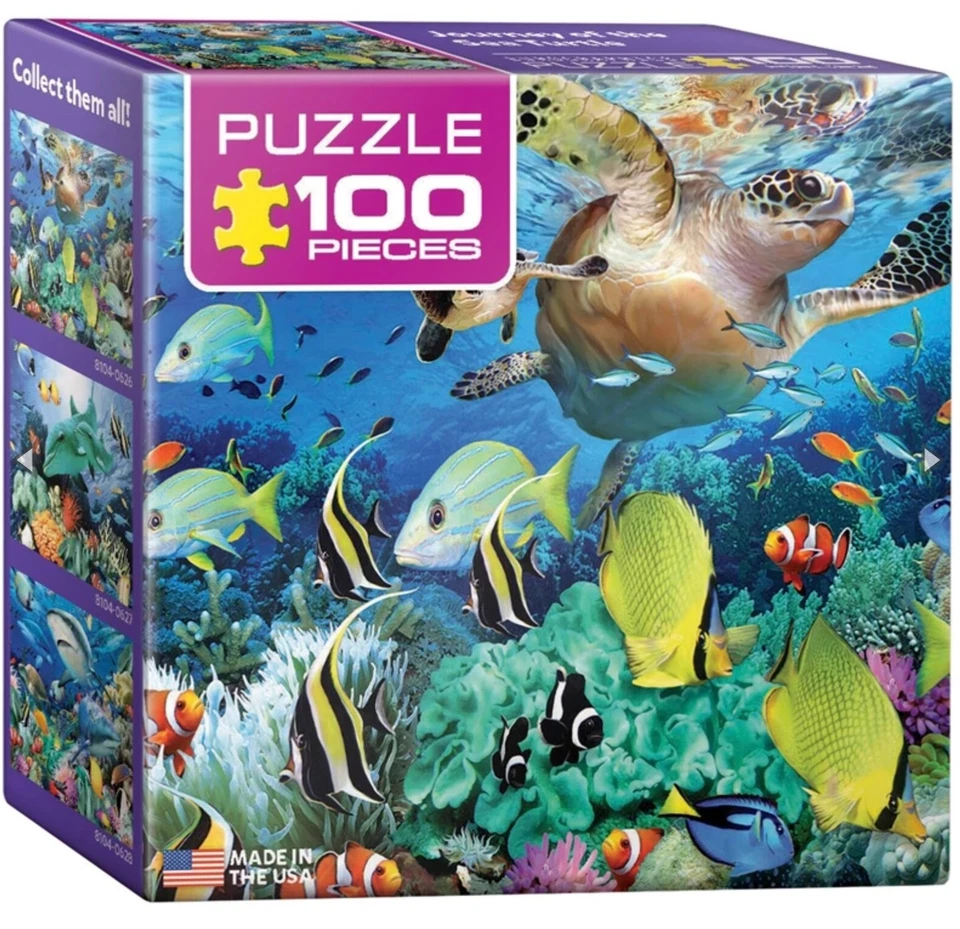 EuroGraphics Puzzle, 100 Pieces, “The Journey of the Sea Turtle” Howard Robinson - Image 1 of 2