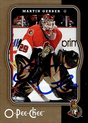 Martin Gerber - Signed 2007-08 O-Pee-Chee Card #351 - Image 1 of 2