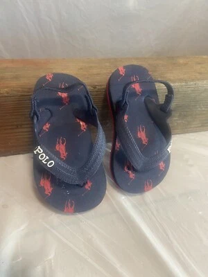 Sandalias Polo Ralph Lauren Niños Chanclas con Correa Curativa - Nuevas - Talla 5 - Increíbles Foto 1 de 4