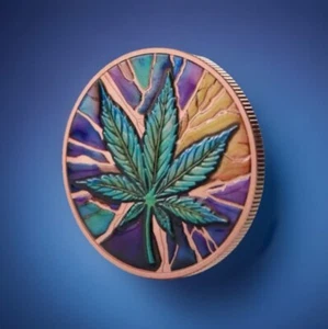 Cool2Coin Cannabis 420 Doble Cara Serie #1 33g Cobre Limitado 25.000 COMO NUEVO - Imagen 1 de 6