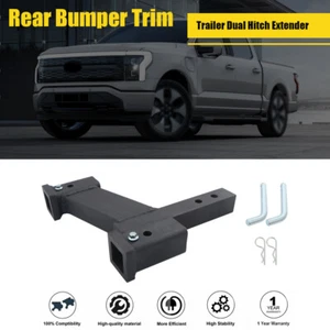 For 2 Inch Receiver Trailer Dual Hitch Extender W/ 2 Inch & 10 Inch Rise Or Drop - Picture 1 of 13