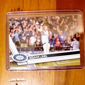 2017 Topps Series 1 Gold Baseball Parallel #328 Adam Lind 0285/2017 Mariners - Picture 1 of 2