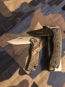 Two New Liner Lock Pocket Knives: 1 Browning & 1 Mossy Oak - Brand New! - Picture 1 of 7