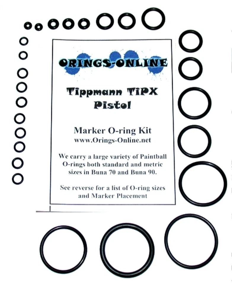 ORINGS-ONLINE Tippmann TiPX Paintball Marker O-ring Oring Kit x 2 rebuilds / kits