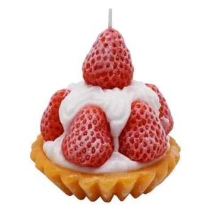 Strawberry Cupcake Shaped Candle - Picture 1 of 1