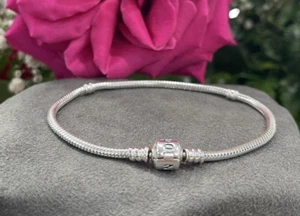 Pandora Charm Bracelet w/ Barrel Clamp 8" - Picture 1 of 6