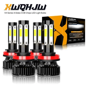 Combo LED Headlight Bulbs For 2004-2015 Volvo VNL Semi Truck High+Low Beam A++ - Picture 1 of 9