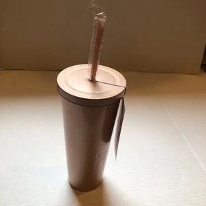 Fregadero Dunkin Donuts 24 oz acero inoxidable con pajita - rosa iridiscente - Imagen 1 de 12