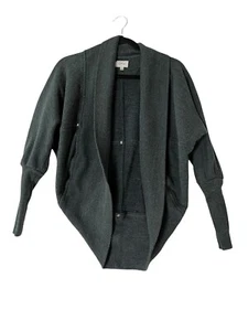 Aritzia WILFRED Womens Sweater Green DIDEROT Cardigan Cocoon Open Front XXS - Picture 1 of 6