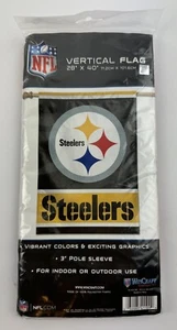 NFL Pittsburgh Steelers Team 27" x 37" Vertical Team Flag Wincraft NEW - Picture 1 of 6