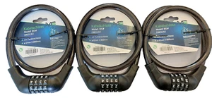 3x Zahlenschloss Fahrradschloss hohe Sicherheit Kabelschloss 12mm x 800mm NEU - Bild 1 von 4