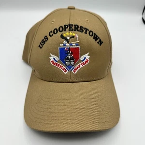 USS Cooperstown Gorra Sombrero Correa Béisbol The Corps Talla Única Logo Tostado - Imagen 1 de 8