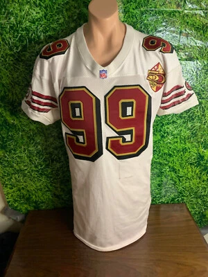 Camiseta deportiva Daved Benefield 1996 de los 49ers de San Francisco #99 usada en juegos parche número 50 talla 52 Foto 1 de 4