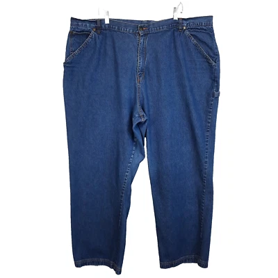 Pantalones de mezclilla de carpintero de colección para mujer talla grande 30 alto tiro alto pierna ancha 48x32 años 90 Y2K Foto 1 de 4