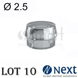 LotX10 Dental Ball Attachment Silicone cap 2.5 mm Rhein83 Europe made original - Picture 1 of 2