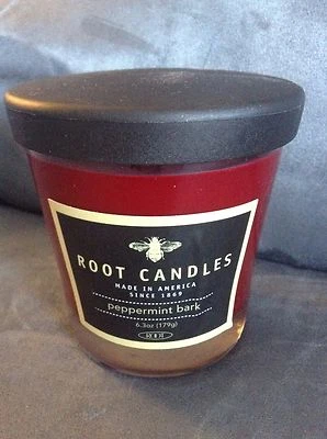 ROOT CANDLES PEPPERMINT BARK SOY BLEND 6.3 OZ CANDLE - BRAND NEW - Image 1 of 2