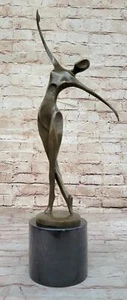 Abstract Modern Art Mid Century Dancer Genuine Bronze Sculpture by Milo Statue - Picture 1 of 10