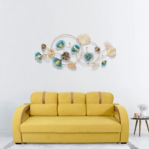 For Bedroom Living Room 3D Metal Engraving Ginkgo Wall Decor Hanging Art Decor - Picture 1 of 13