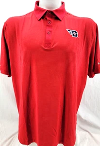 NEW Dayton Flyers Red Button Columbia Golf Collared SS Polo Golf Shirt Men's 2XL - Picture 1 of 9