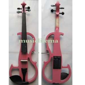 Estuche violín eléctrico 4/4 puente cuerda cable colofonia ébano clavijas auriculares ROSA - Imagen 1 de 6