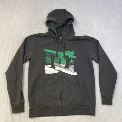 DC Shoes Men's Size Medium Full Zip Hoodie Fade Stripe Big Star Logo Gray Y2K - Image 1 of 4
