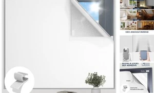 Blackout Curtains for Bedroom, 36" x 57" Temporary Blackout 57"W x 36"H White - Bild 1 von 7
