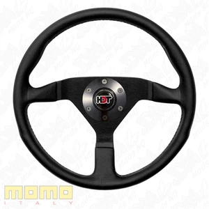 MOMO Montecarlo Black Leather 350mm Steering Wheel HDT 4805 Hub - Picture 1 of 1