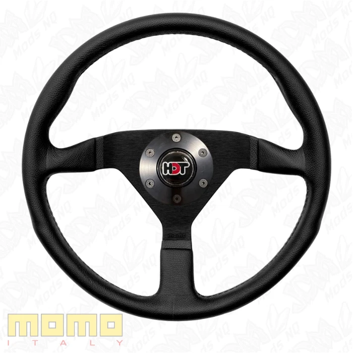 MOMO Montecarlo Black Leather 350mm Steering Wheel HDT 4805 Hub - Image 1 of 1