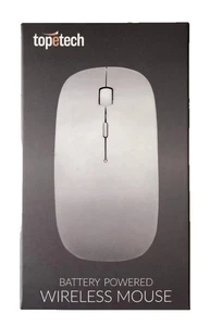 Slim Bluetooth Wireless Mouse, Silver - Topetech - Picture 1 of 4