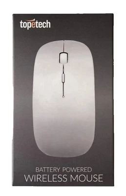 Slim Bluetooth Wireless Mouse, Silver - Topetech - Image 1 of 4
