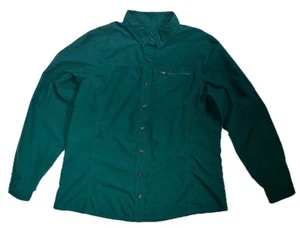 Camicia vintage donna LL Bean Forest verde con bottoni L outdoor escursionismo goblin - Foto 1 di 5