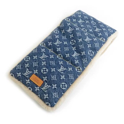 Auténtico LOUIS VUITTON x NIGO Monograma Denim Silenciador Bufanda Azul/Beige MP2703 90052a Foto 1 de 4