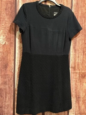Chanel Uniform Black Short Sleeve Dress Employee Staff Tweed Cotton 40 US 8 - Image 1 of 4