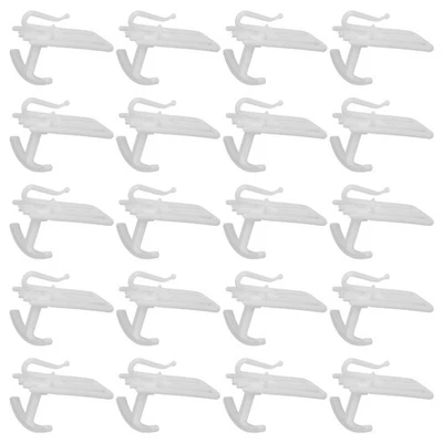  20 Pcs Gancetti Per Tendine Ganci Tendaggi Gancio Tende Plastica - Immagine 1 di 4