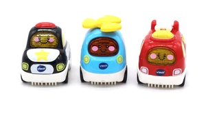 Vtech Go Go Smart Wheels Starter Pack - Camion dei Pompieri, Auto della Polizia ed Elicottero - Foto 1 di 5