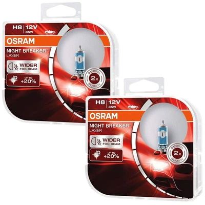 4x Osram H8 Night-Breaker Laser 12V 35W PGJ19-1 Xenon Look Halogen-Birnen Lampe - Bild 1 von 4