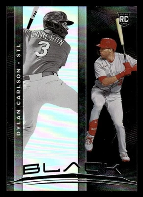 2021 PANINI CHRONICLES DYLAN CARLSON 2 MINT BLACK RC ST. LOUIS CARDINALS - Image 1 of 2