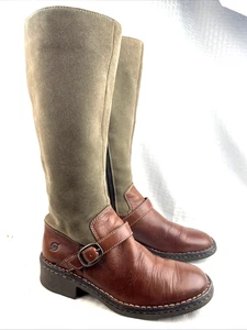 Born Reitstiefel hellbraun & braun Leder/Wildleder gefüttert Damengröße 6,5/37 - Bild 1 von 13